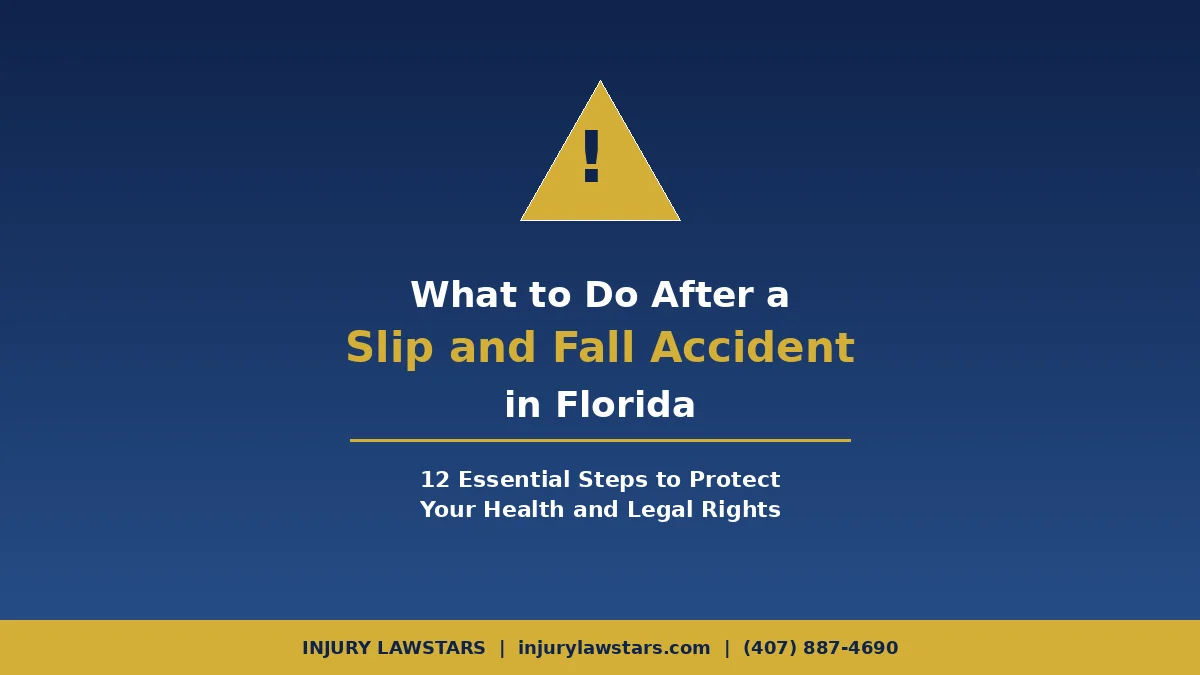 Wet floor caution sign illustrating slip and fall hazard in Florida