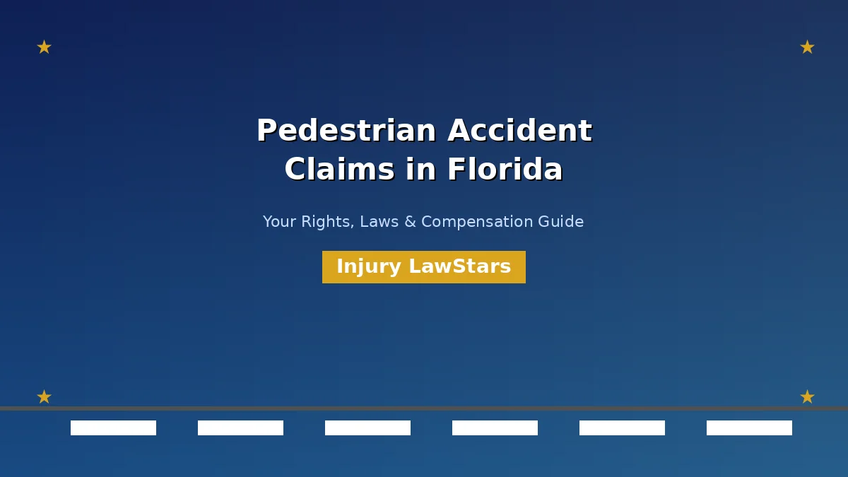 Pedestrian accident in Florida - crosswalk and road safety concept