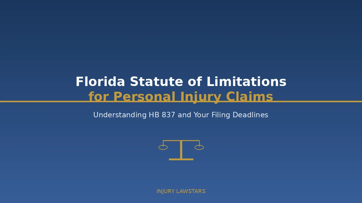 Florida statute of limitations for personal injury claims - gavel with calendar representing two-year filing deadline