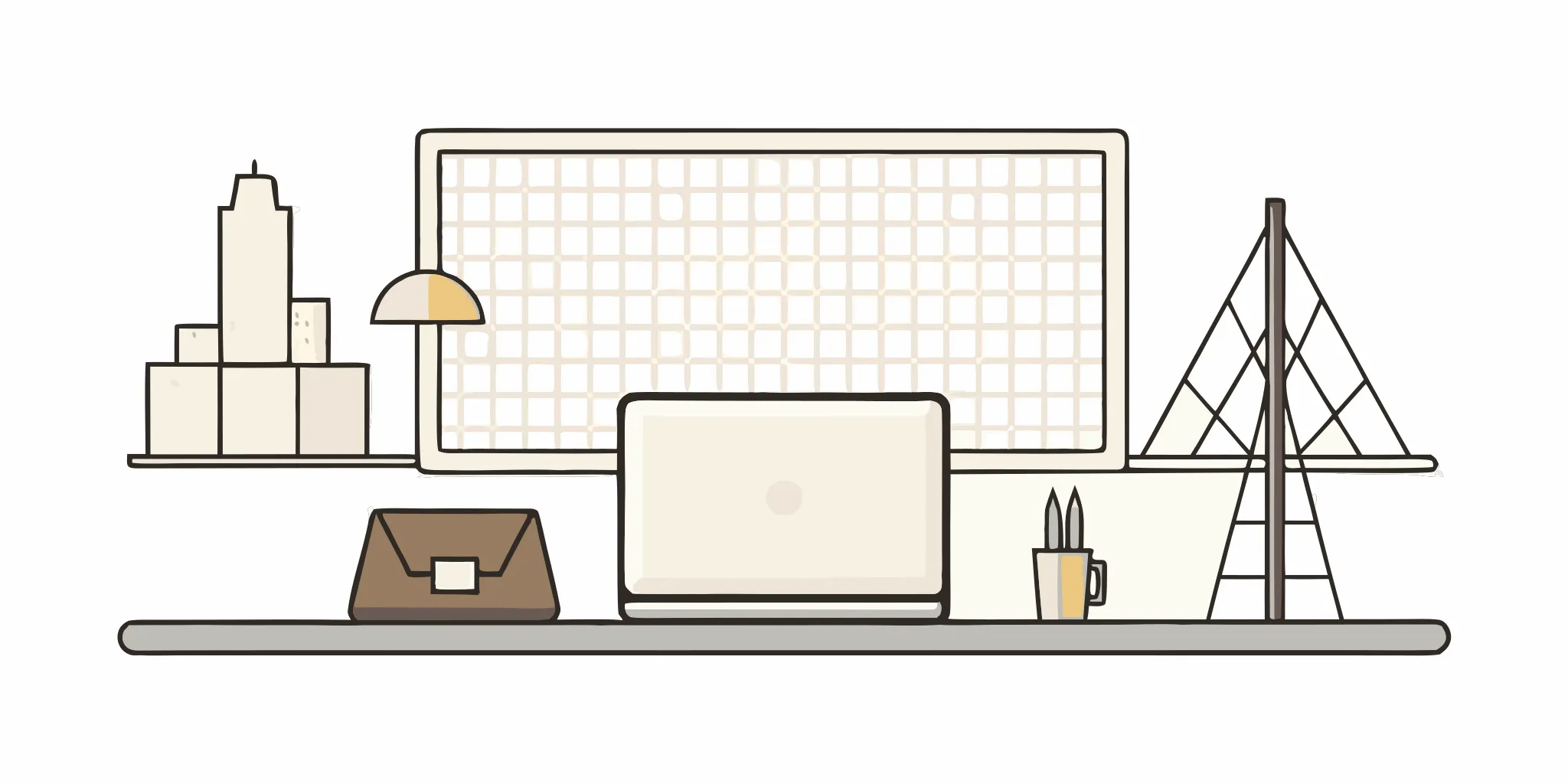 Desk of a Jacksonville attorney specializing in semi truck accident cases.