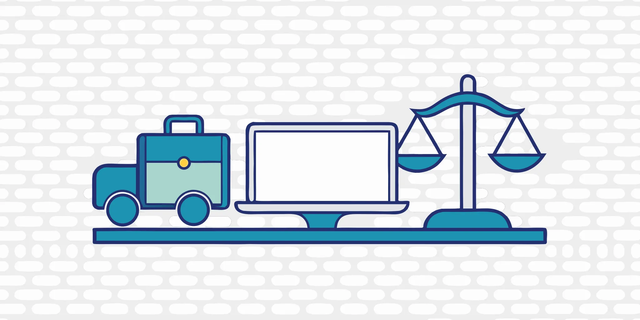 Toy truck and legal scales for finding a truck accident lawyer in Miami.