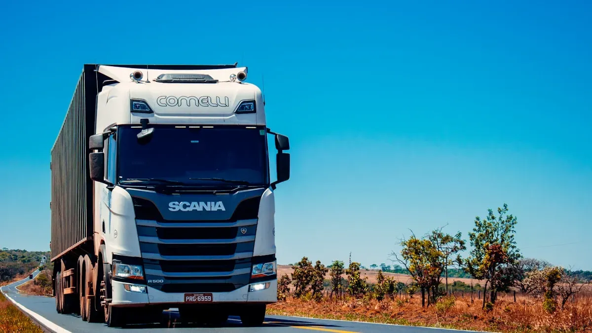 Semi-truck on a Florida highway representing truck accident settlement claims