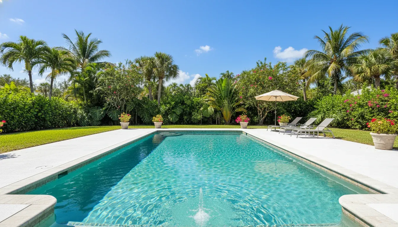 Florida residential swimming pool on a sunny day — pool accident drowning liability