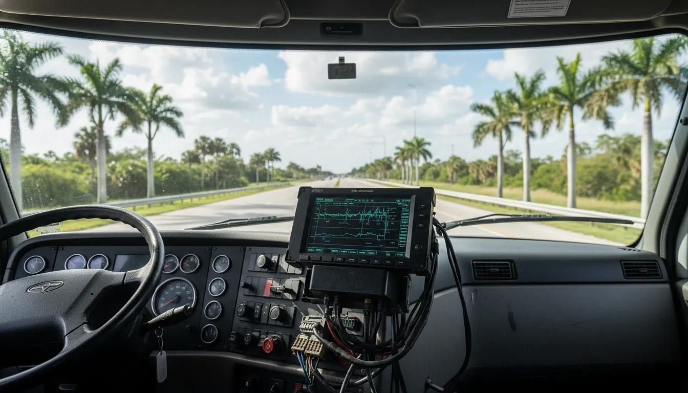 Truck accident black box Florida evidence dashboard