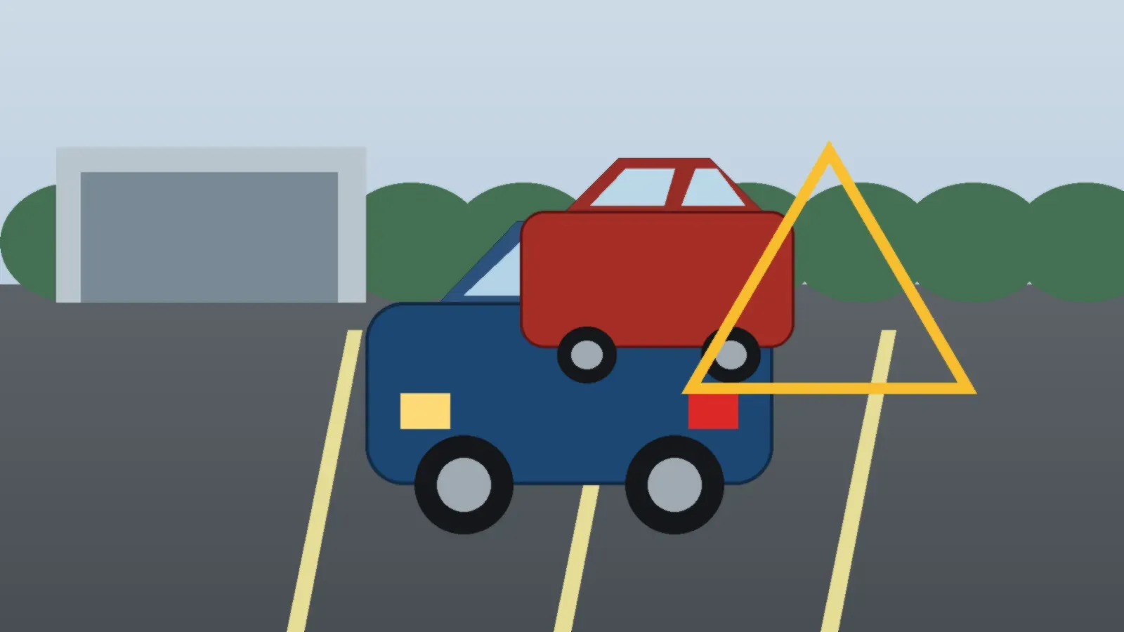 Rear-end accident in Florida with two vehicles on a roadway