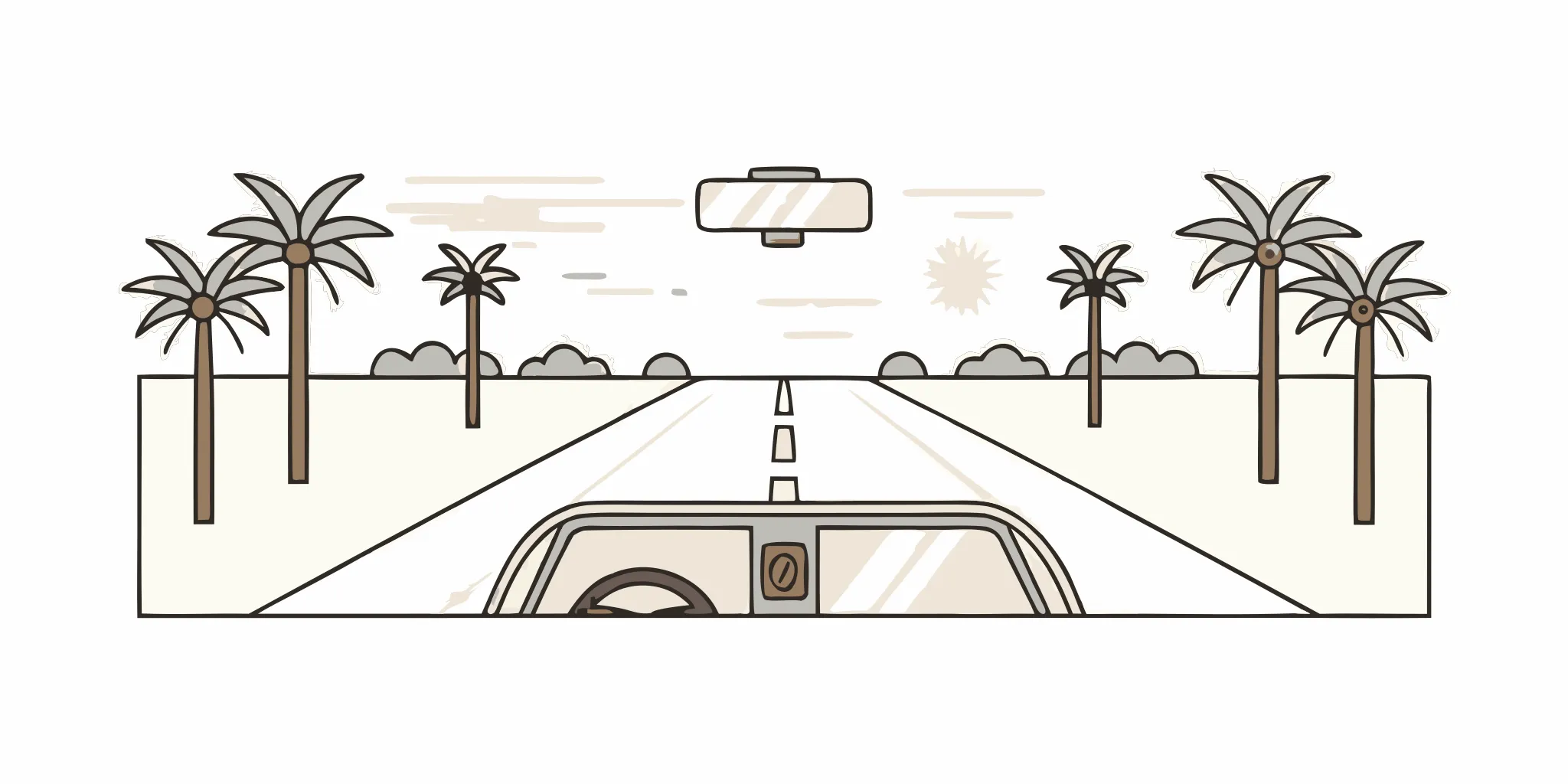 Dash camera recording a Florida roadway after a car accident